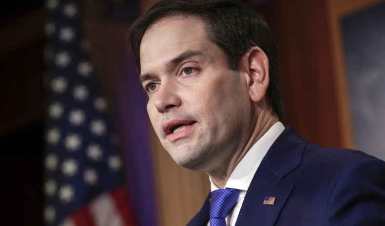 El senador del Partido Republicano  Marco Rubio fue uno de los que firmó la misiva al presidente Donald Trump. AP