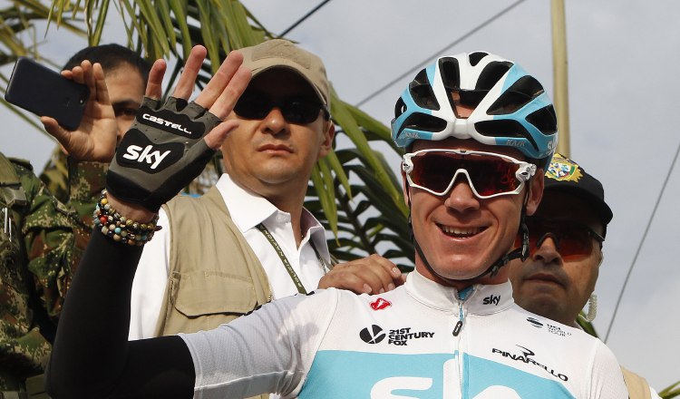 Chris Froome estuvo en Colombia la semana pasada. /Foto EFE