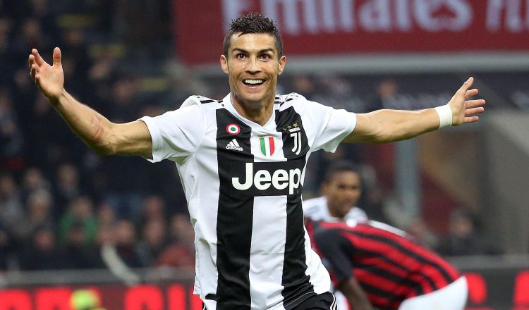 Cristiano Ronaldo festeja su gol con Juventus. /Foto AP