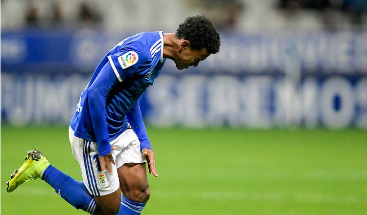 Édgar Yoel Bárcenas lleva tres goles en la temporada. /Foto Real Oviedo