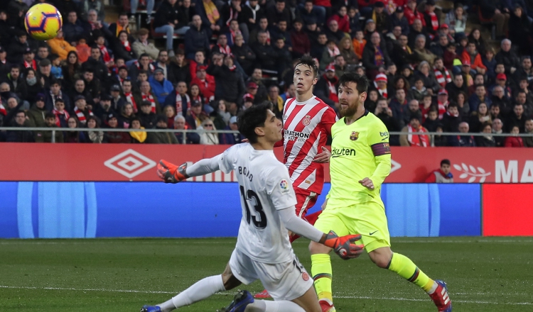 Lionel Messi marcó el gol de la tranquilidad del Barcelona. AP