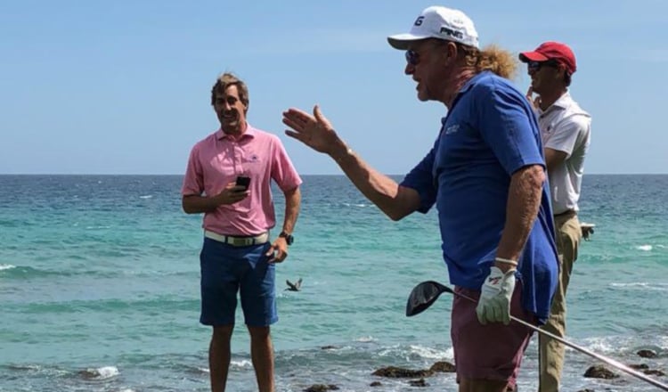 Miguel Ángel Jiménez durante su estancia en Casa de Campo. Cortesía