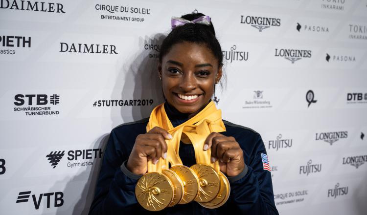 Simone Biles. Foto:EFE