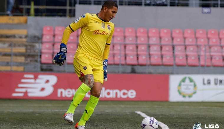 Marcos Allen, portero de Plaza Amador que fichó con Atlético Sanluqueño. Foto:@LPF