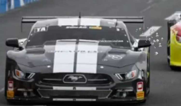 El panameño Óscar Terán logró la marca en su tercera práctica conduciendo el potente Ford Mustang de 850 caballos de fuerza. Foto: Cortesía