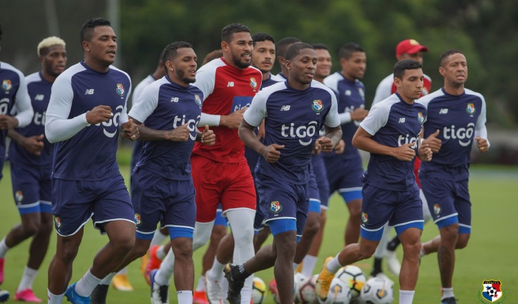 Jugadores de la selección de fútbol playa de Panamá. Foto:Fepafut