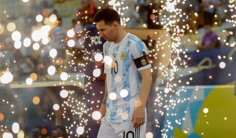 Leo Messi, capitán de Argentina. Foto:EFE