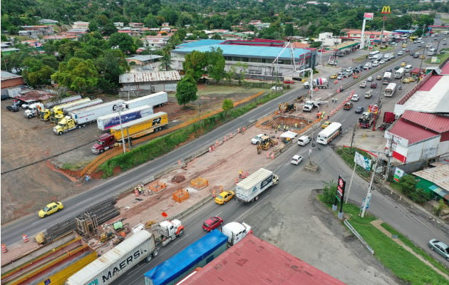 Vista de los trabajos viales en La Chorrera. Foto: Eric A. Montenegro.