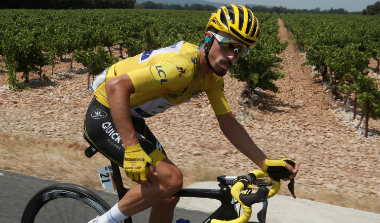 Julian Alaphilippe, líder del Tour. Foto EFE