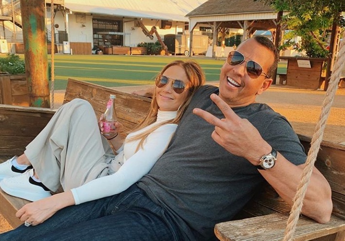 Alex Rodríguez y JLo. Foto: Instagram