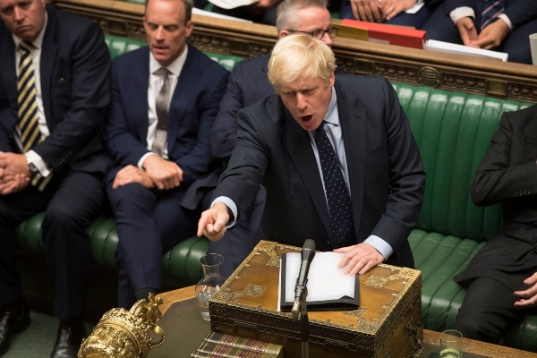 El jefe de Gobierno, Boris Johnson, que ya no cuenta con una mayoría 