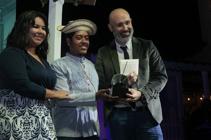 Julio Chamorro, premio Escena a Mejor actor secundario. Foto: Víctor Arosemena.