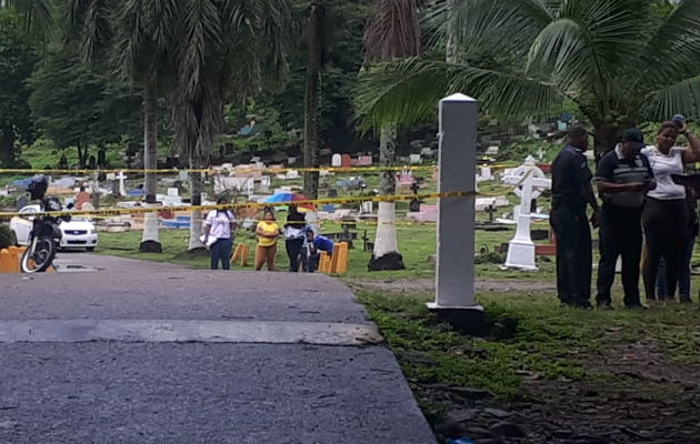 El crimen fue en el cementerio de Nueva Esperanza. Foto: Diómedes Sánchez. 