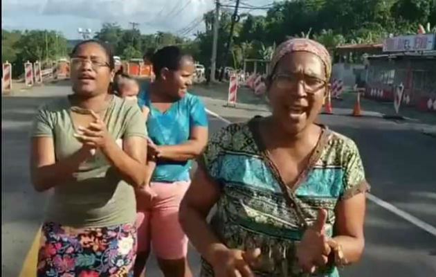 La protesta se desarrolló en horas de la tarde. Foto: Diómedes Sánchez.