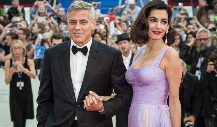 George y Amal Clooney.  AP