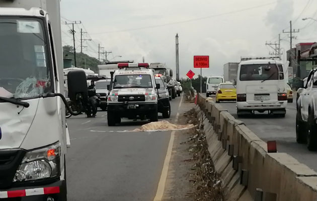  Escena de accidente de tránsito en La Chorrera. Foto: Eric A. Montenegro.