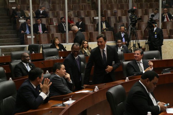 Melitón Arrocha cuando ocupaba su asiento en el Pleno de la AN. Foto/Asamblea