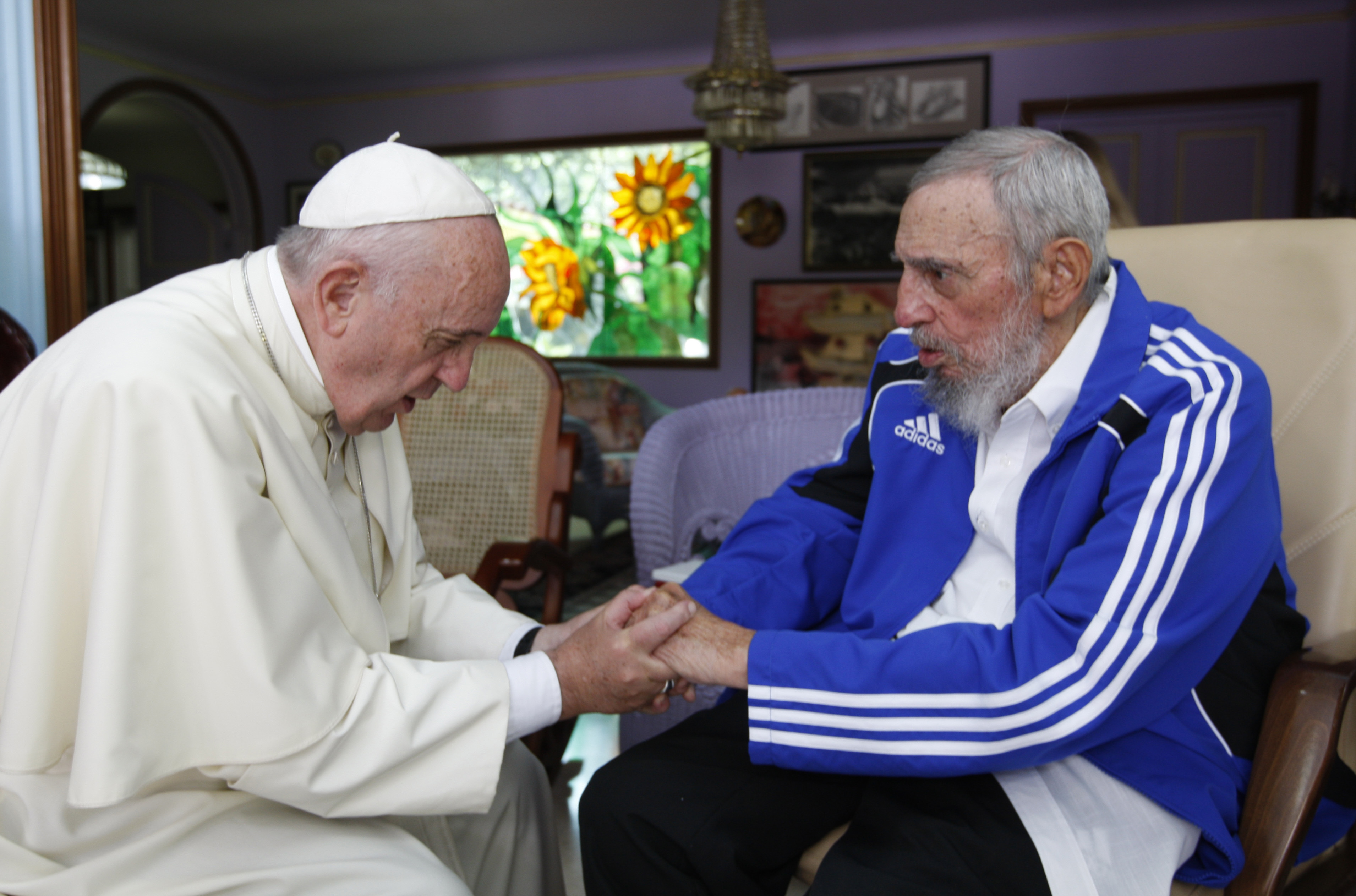 Cuba recibió al Papa Francisco en el año 2015. Castro estaba ya bastante enfermo.