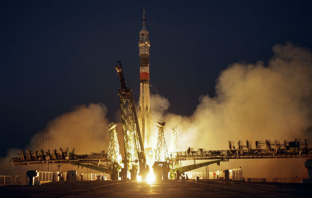 Lanzamiento del Soyuz MS-05 en Kazakhstan. Foto: AP.