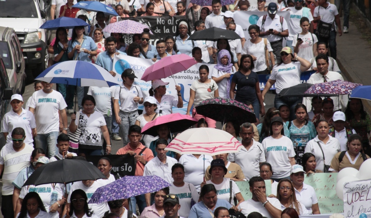 El martes hubo una marcha. /Foto Víctor Arosemena