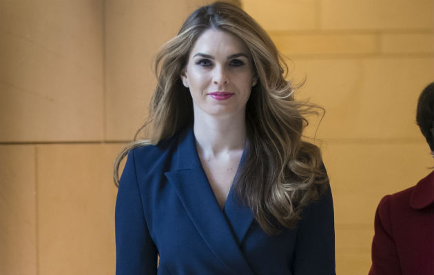 Hope Hicks, ha tabajado arduamente con el mandatario Donald Trump. FOTO/AP