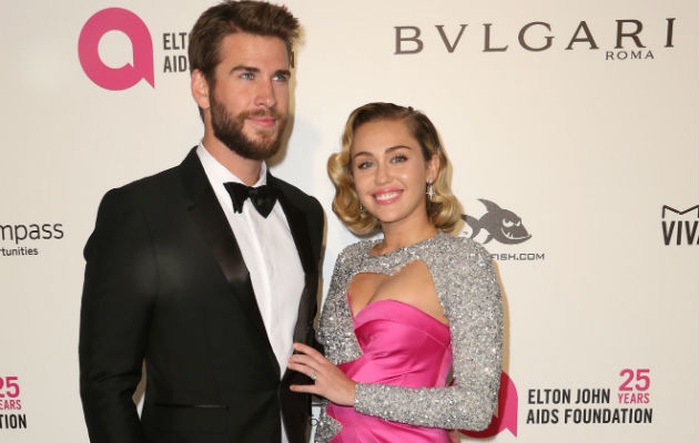 Miley y Liam. Foto: AP