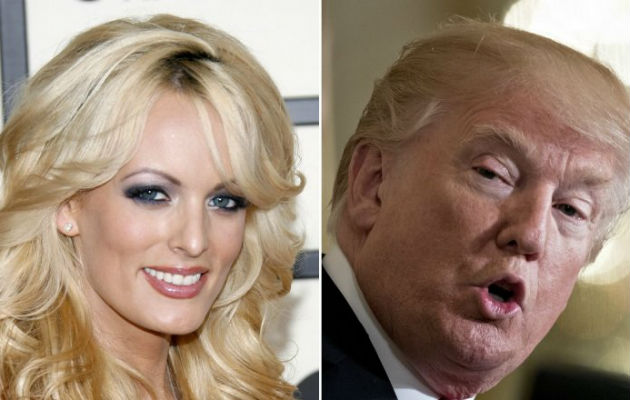 Stormy Daniels y Donald Trump. Foto: EFE