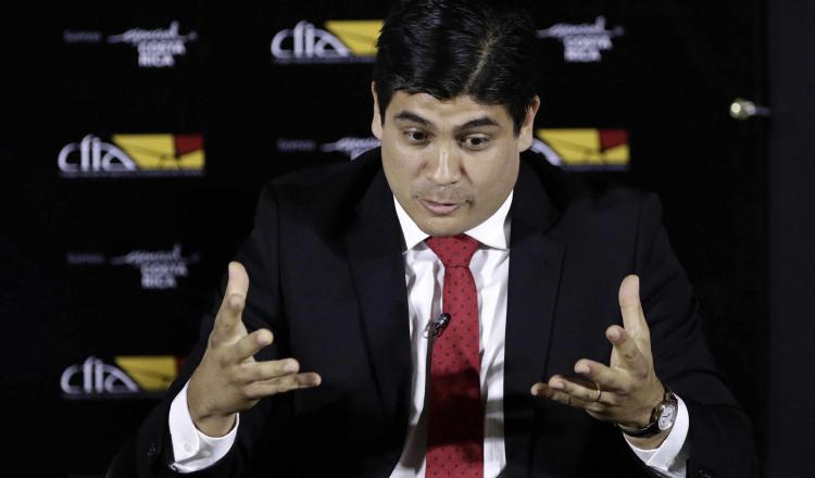 El candidato a la presidencia de Costa Rica, Carlos Alvarado.