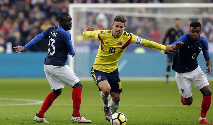 James Rodríguez fue protagonista en el amistoso de ayer. AP