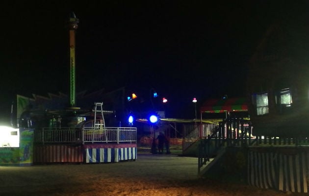 El parque de diversión fue instalado la misma noche del domingo. Foto: Elena Valdez