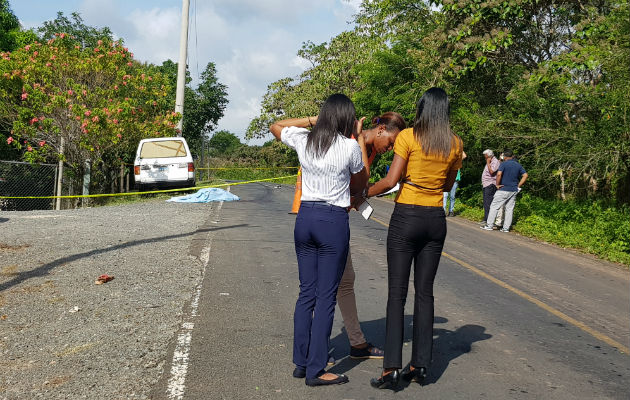 El conductor del vehículo lo dejó tirado en la carretera. Foto: Delfia Cortez