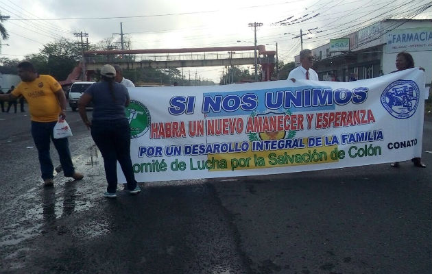 Las protestas realizadas en la ciudad de Colón. 