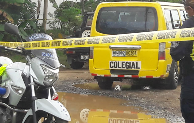 El menor fue arrollado por un busito colegial. Foto/Melquiadez Vásquez