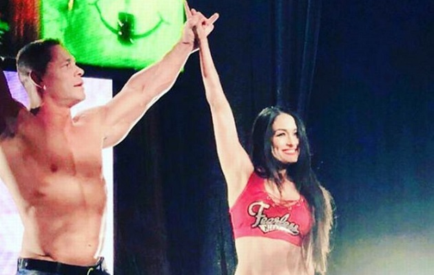 John Cena y Nikki Bella, estrellas de la WWE.