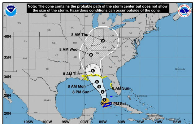 La tormenta subtropical Alberto se mueve cerca del oeste de Cuba