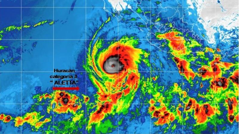 Aletta se encuentra a 700 km de distancia de la costa pacífica de México / Foto: Redes.