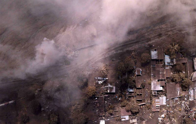 El área de la zona de desastre. Foto: EFE