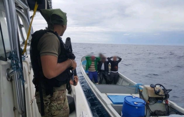 Al momento de la detención en Punta Burica.