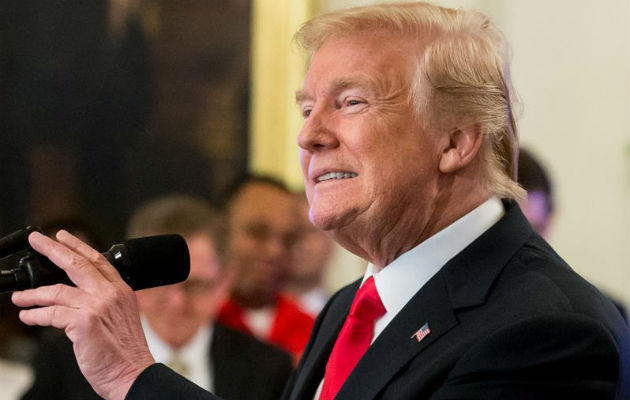 El presidente de los Estados Unidos, Donald Trump, durante un evento. Foto: EFE