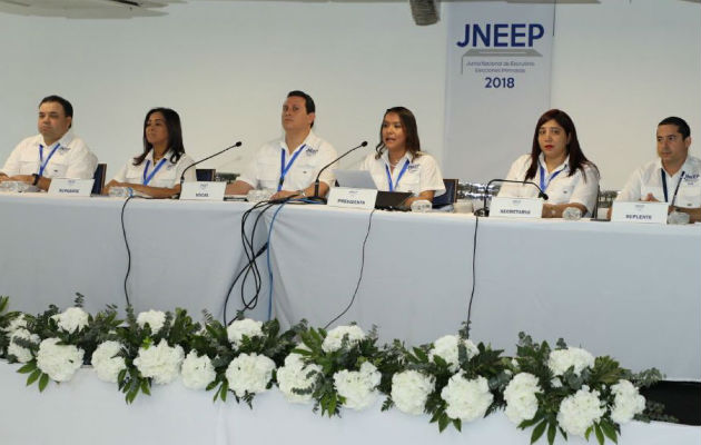 La Junta Nacional de Escrutinio para la elecciones primarias. Foto: @tapanama