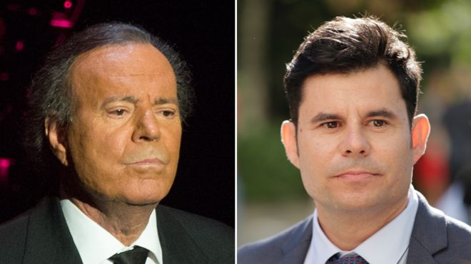 Julio Iglesias y su hijo.