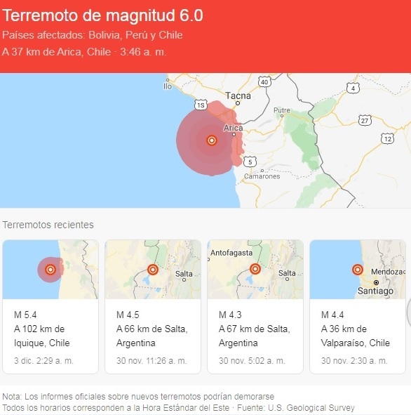 Las autoridades descartan un tsunami