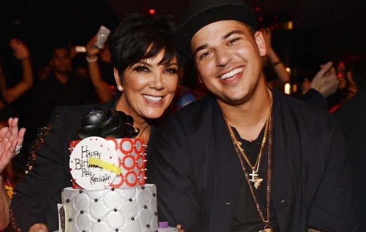 Rob Kardashian y su mamá, Kris Jenner. Foto: Instagram