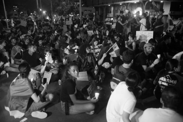 Una de las jornadas de protestas contra el paquete de reformas constitucionales en noviembre del año pasado. Foto: Víctor Arosemena. Epasa.