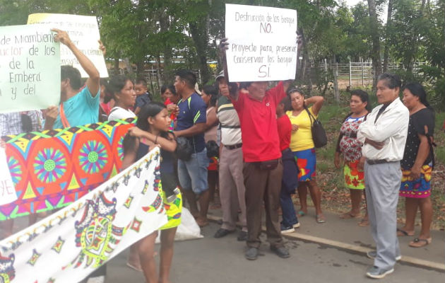 Los manifestantes portaban pancartas que decían 