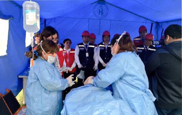 El primer módulo para atender a posibles casos de coronavirus se instaló en el centro de salud de Pueblo Nuevo.