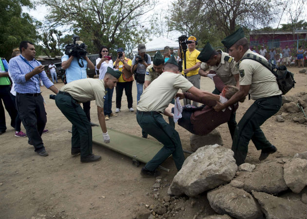 Simulacro contra multiamenazas efectuado en Managua. Foto: EFE,