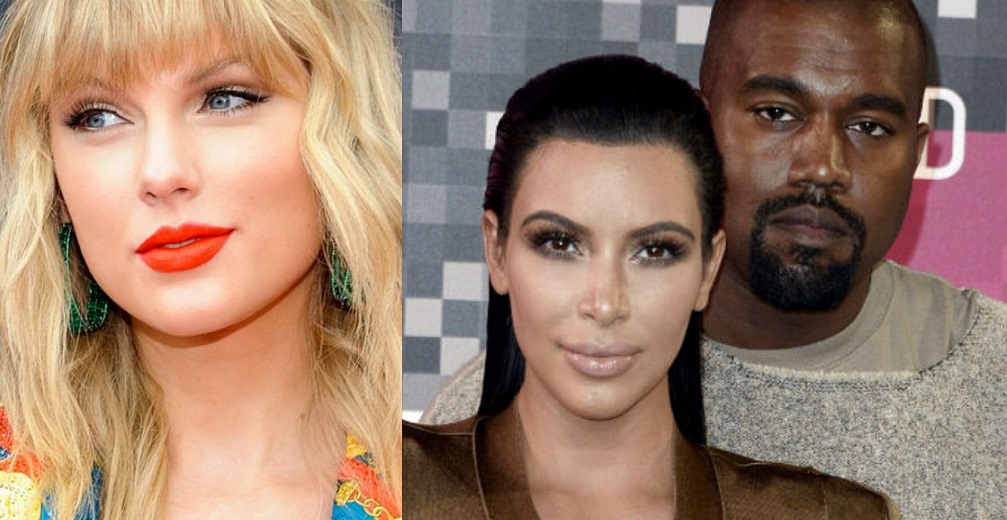  Taylor Swift, Kanye West y Kim Kardashian. Foto: Archivo