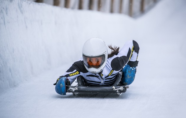 Se vetó a mujeres en 1929 de descenso de skeleton. Foto / Melissa Michel/Cresta Run.