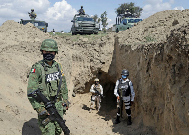 El túnel fue localizado en la región del municipio de San Martín Texmelucan. Fotos: EFE.